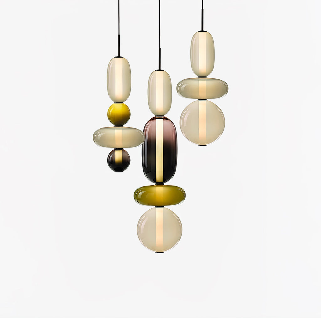 Hanglamp van gekandiseerd glas