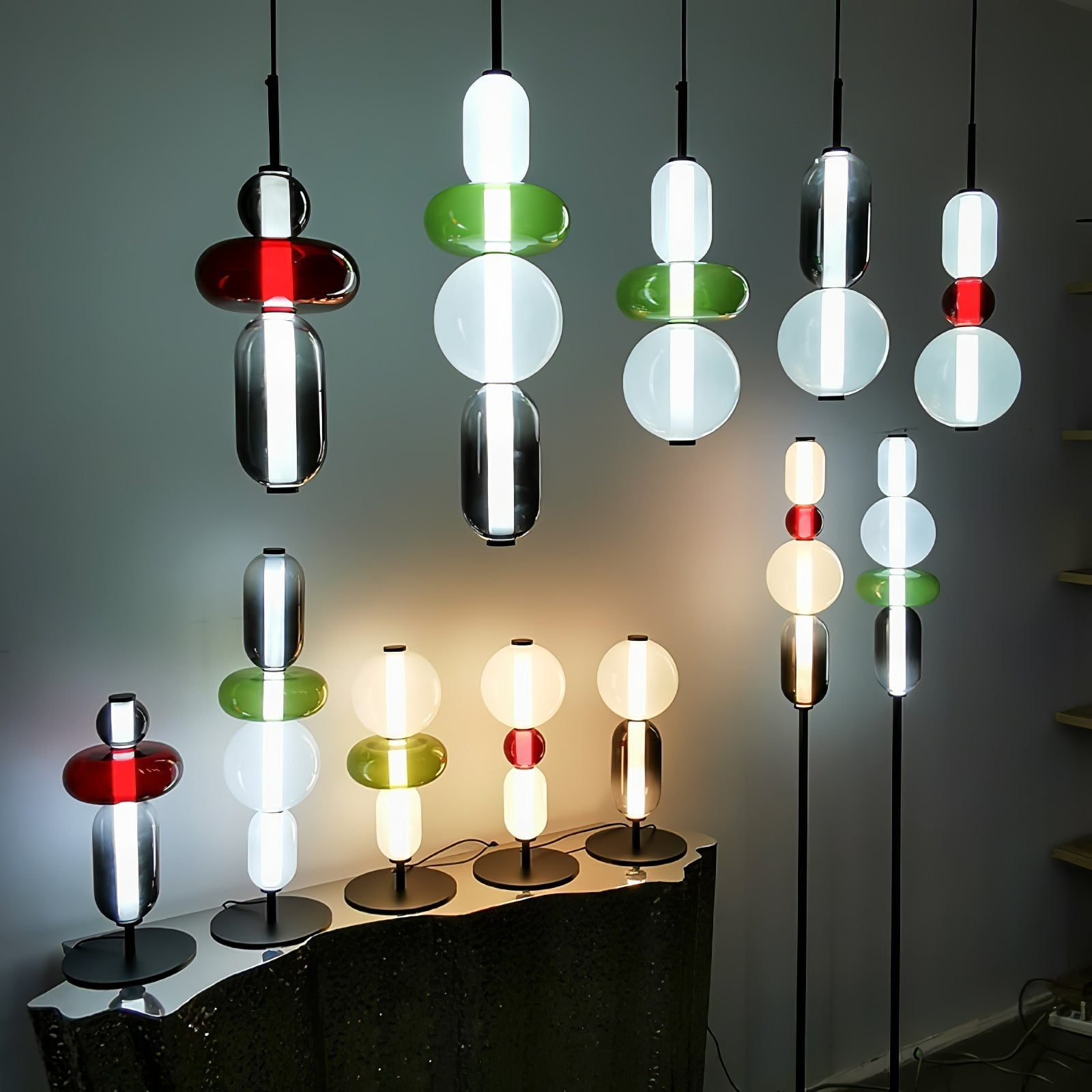 Hanglamp van gekandiseerd glas