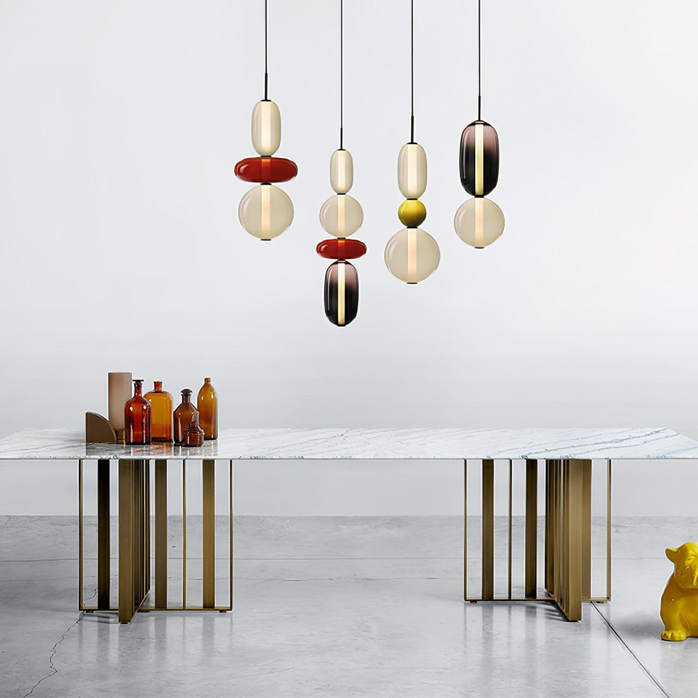 Hanglamp van gekandiseerd glas