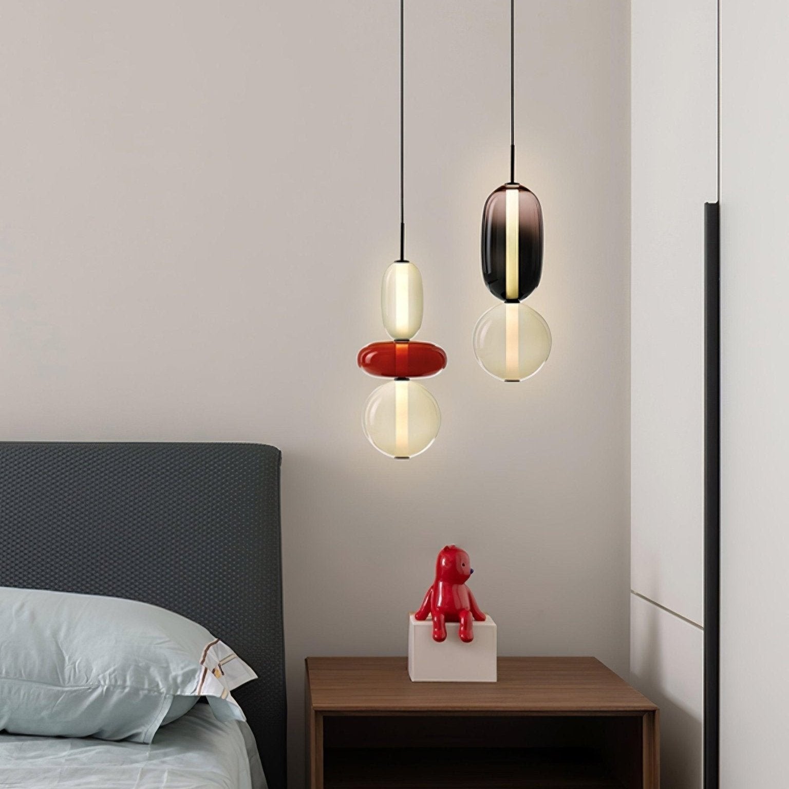 Hanglamp van gekandiseerd glas