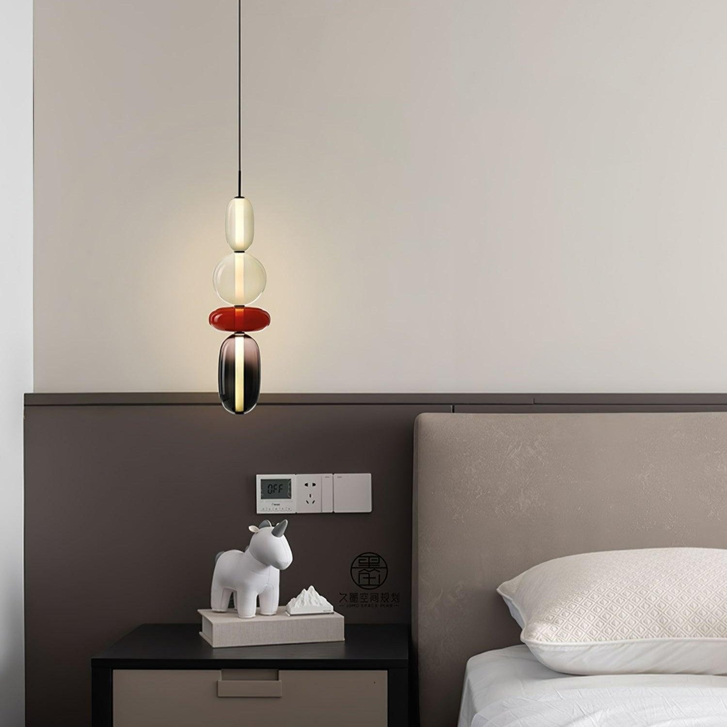 Hanglamp van gekandiseerd glas