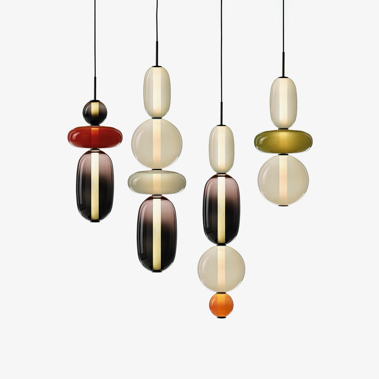 Hanglamp van gekandiseerd glas