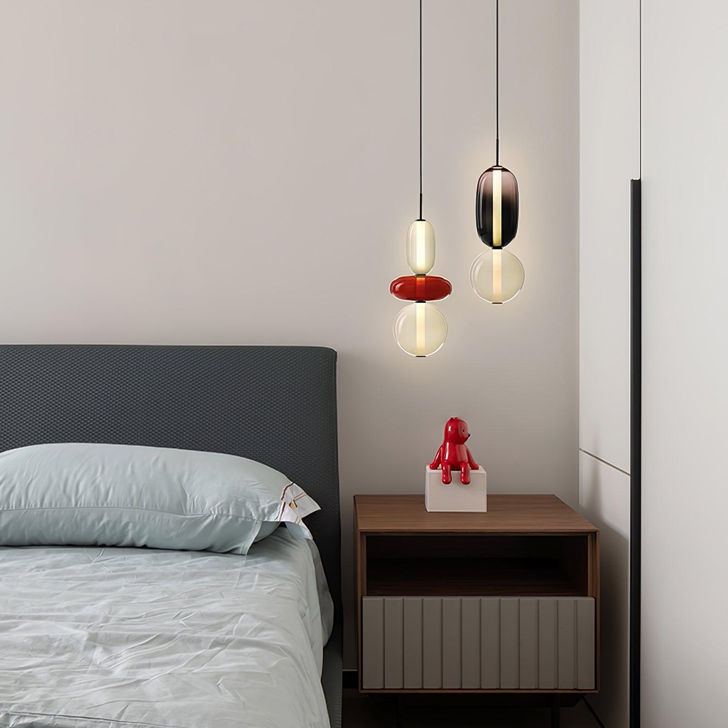 Hanglamp van gekandiseerd glas