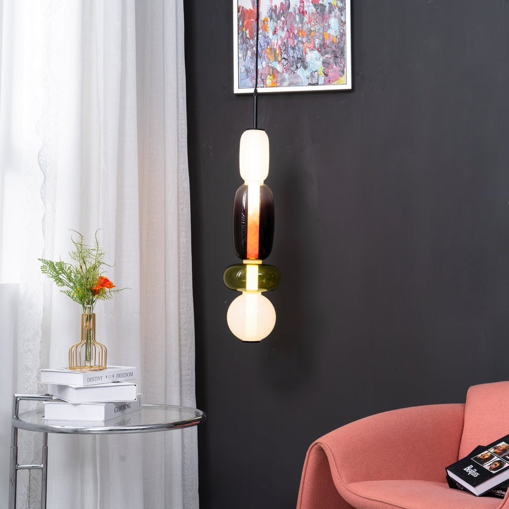 Hanglamp van gekandiseerd glas