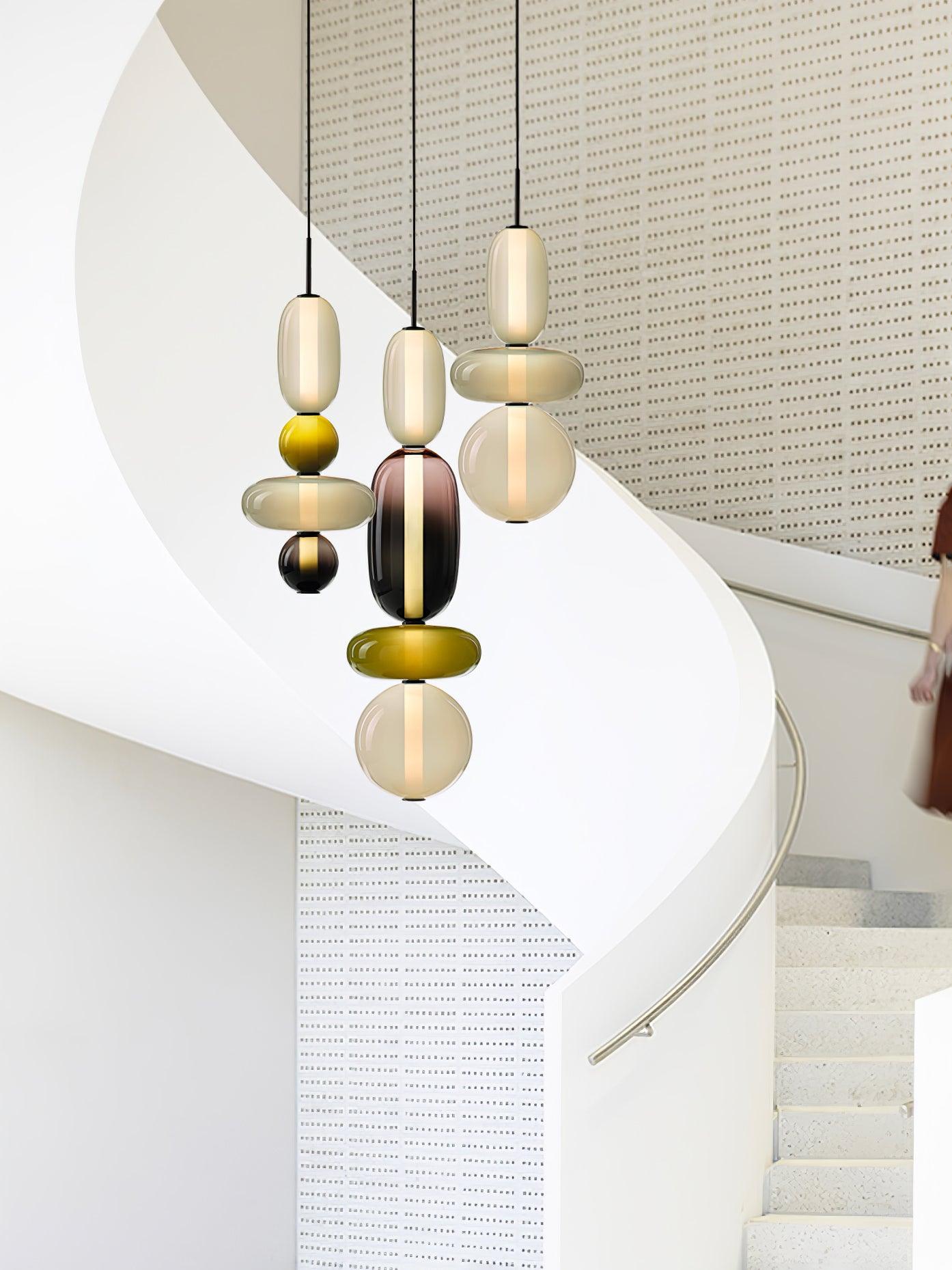 Hanglamp van gekandiseerd glas