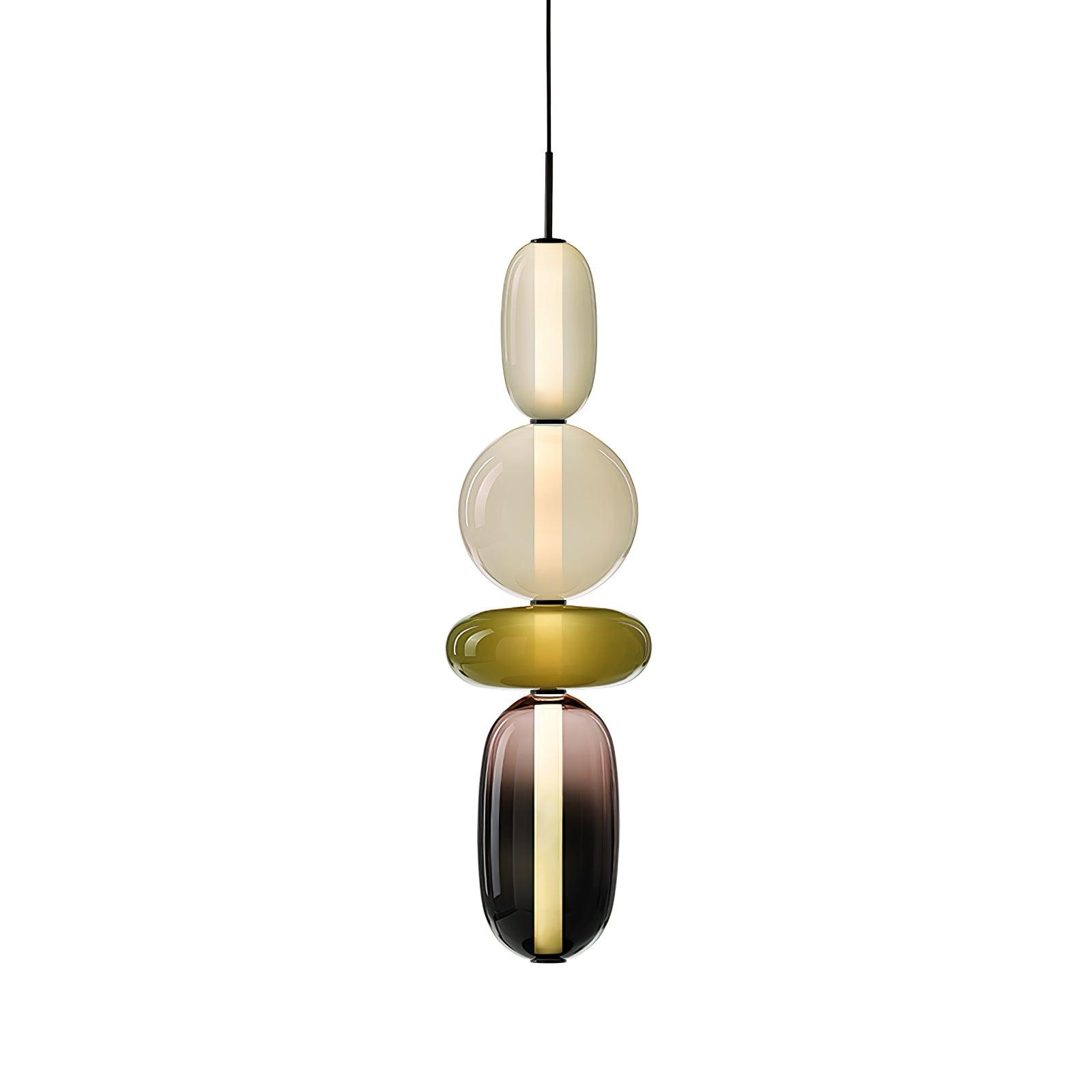 Hanglamp van gekandiseerd glas