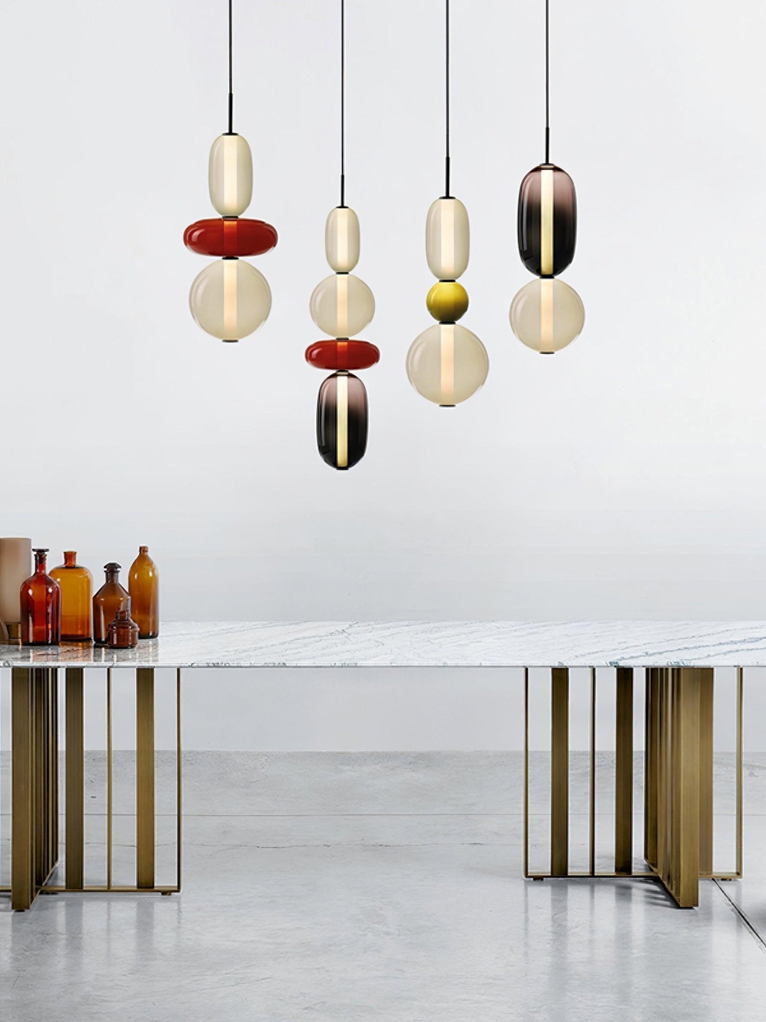 Hanglamp van gekandiseerd glas