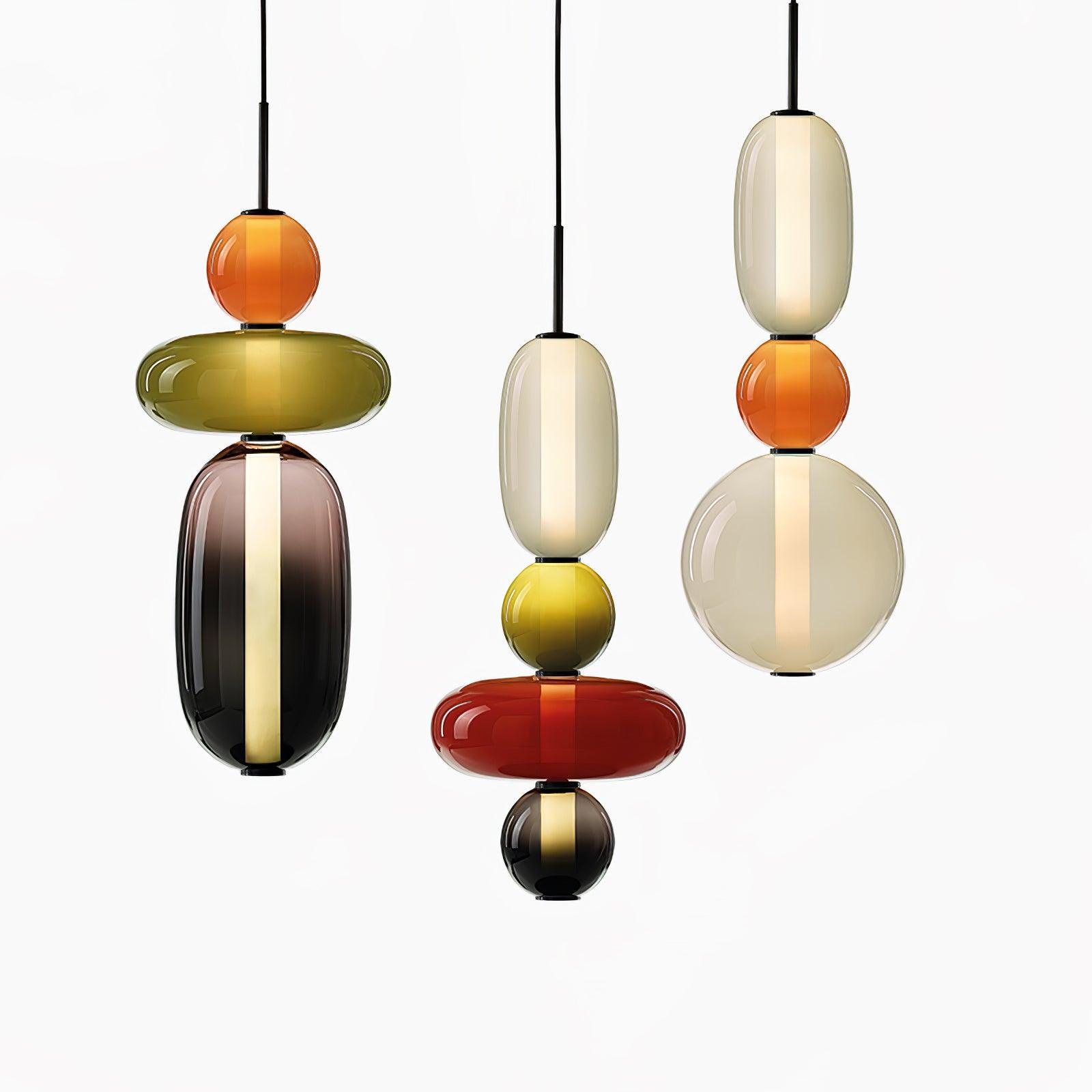 Hanglamp van gekandiseerd glas