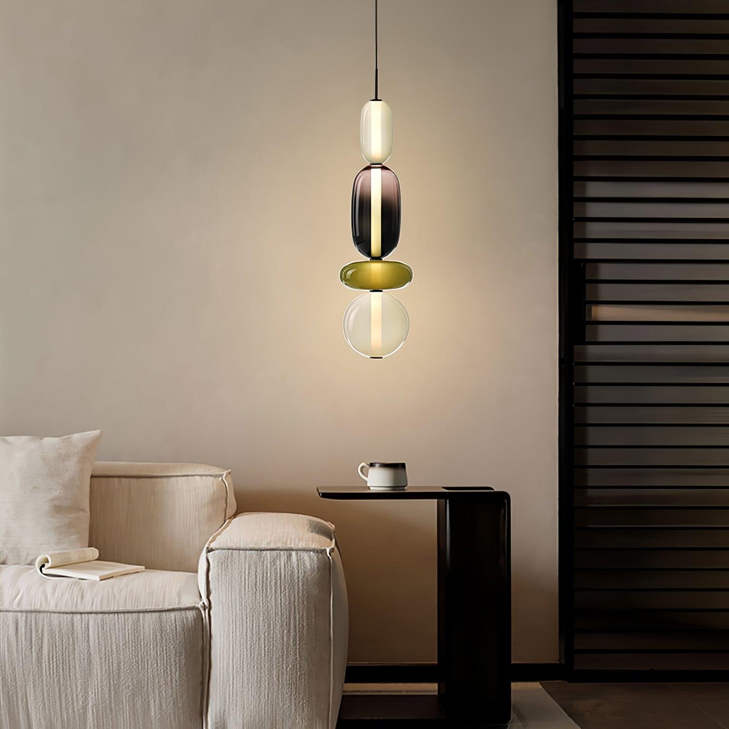 Hanglamp van gekandiseerd glas