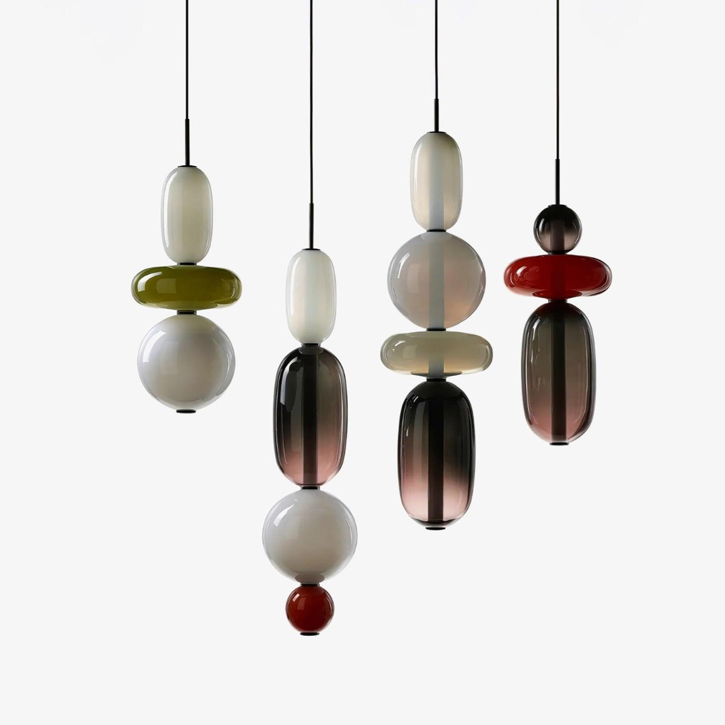 Hanglamp van gekandiseerd glas