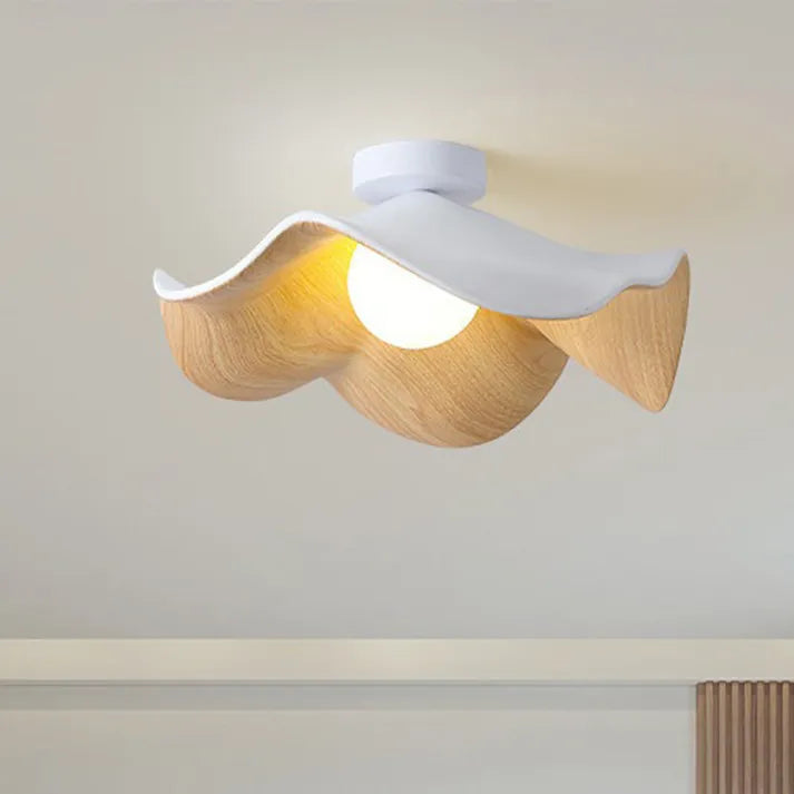 Nordic Houten Lotus Hars Plafondlamp