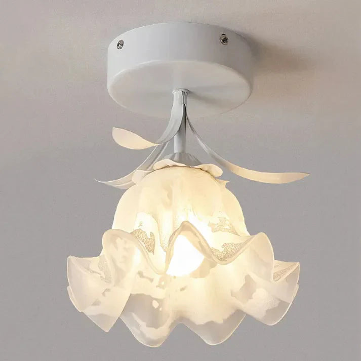 Franse Tiffany Eenvoudige Mini-Bloem Plafondlamp