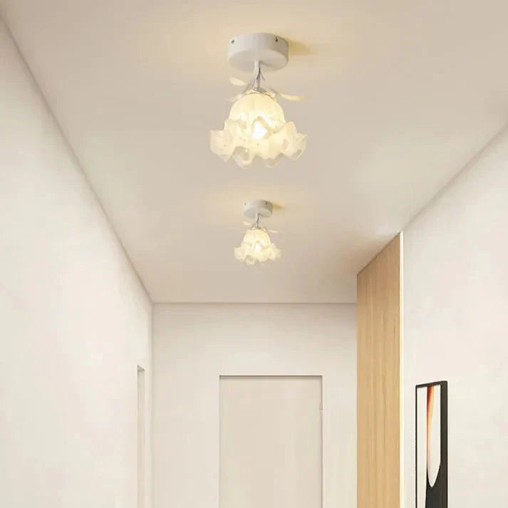 Franse Tiffany Eenvoudige Mini-Bloem Plafondlamp
