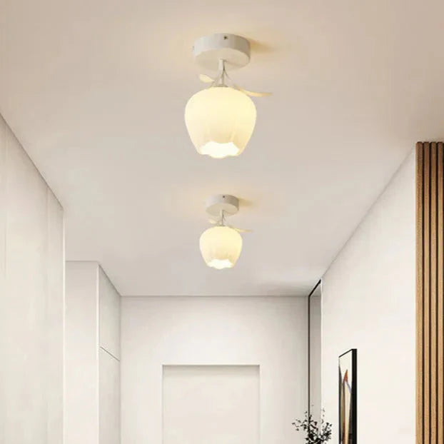 Franse Tiffany Eenvoudige Mini-Bloem Plafondlamp