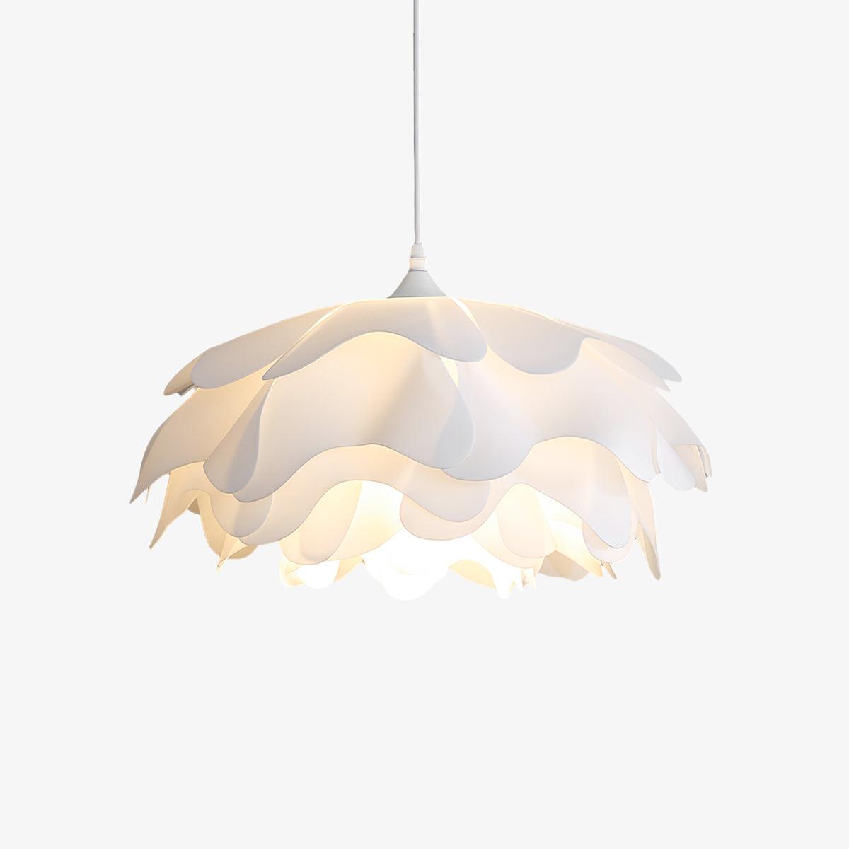 Witte Hanglamp in Bloemvorm