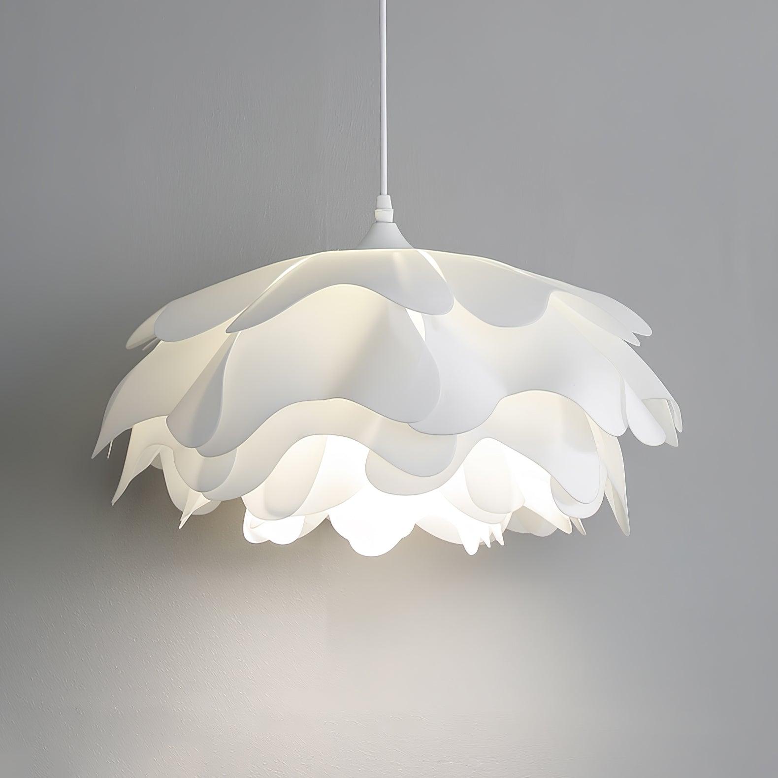 Witte Hanglamp in Bloemvorm