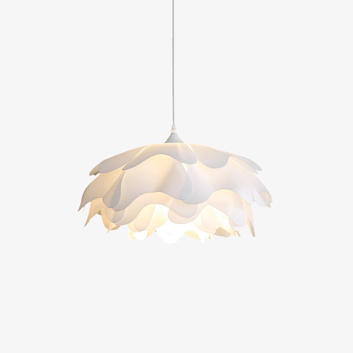 Witte Hanglamp in Bloemvorm
