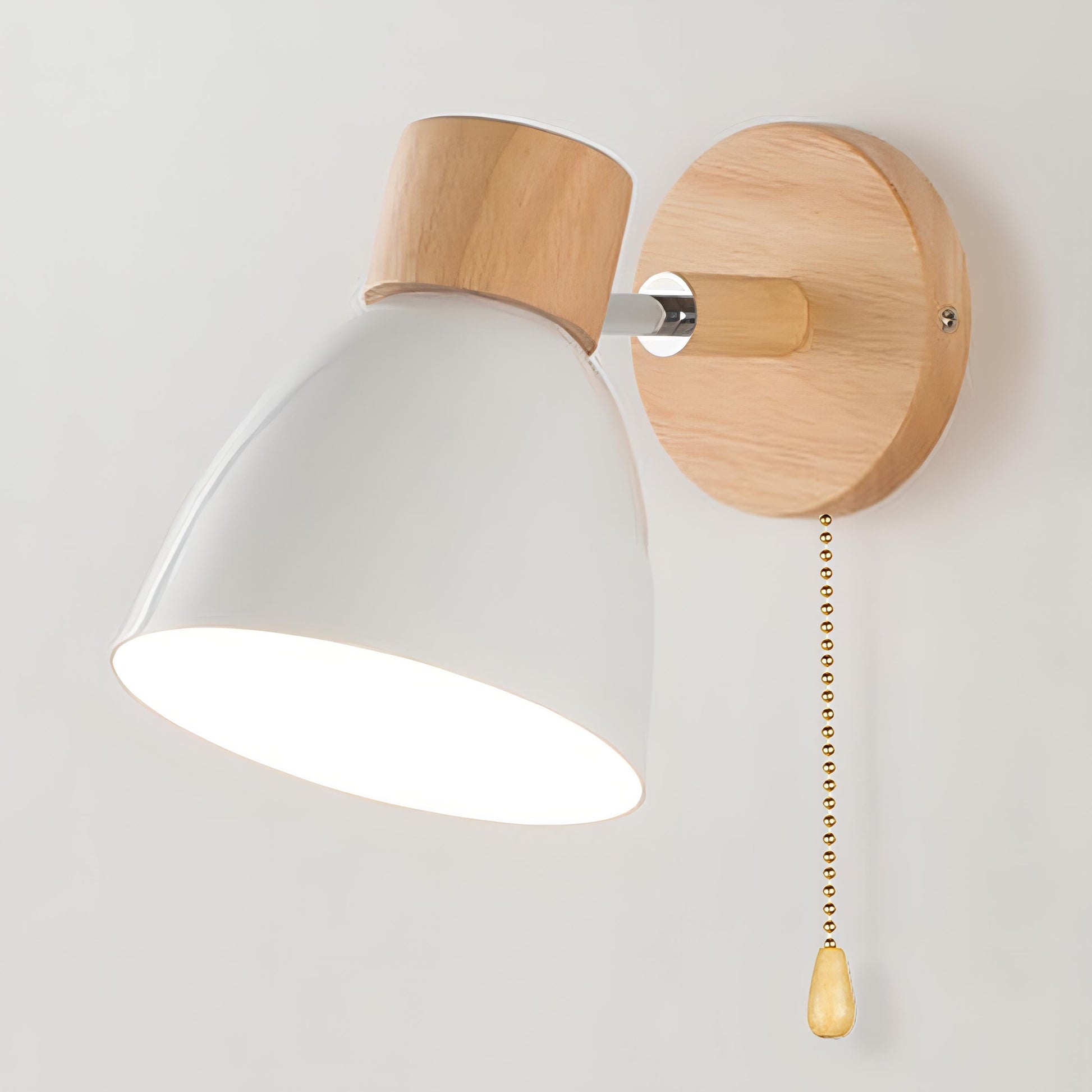 Jandiel - Scandinavisch-moderne hangende schakelwandlamp van hout