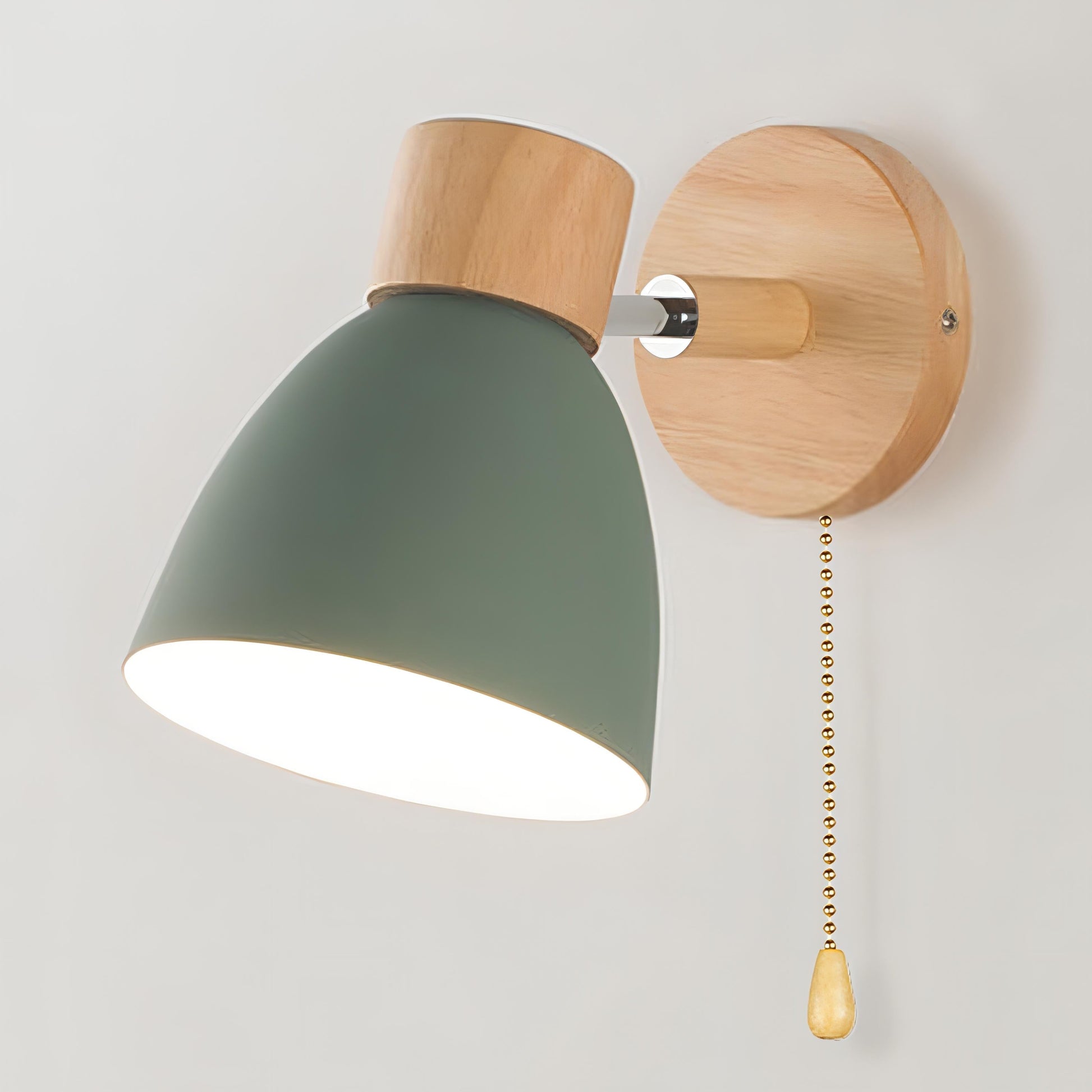 Jandiel - Scandinavisch-moderne hangende schakelwandlamp van hout