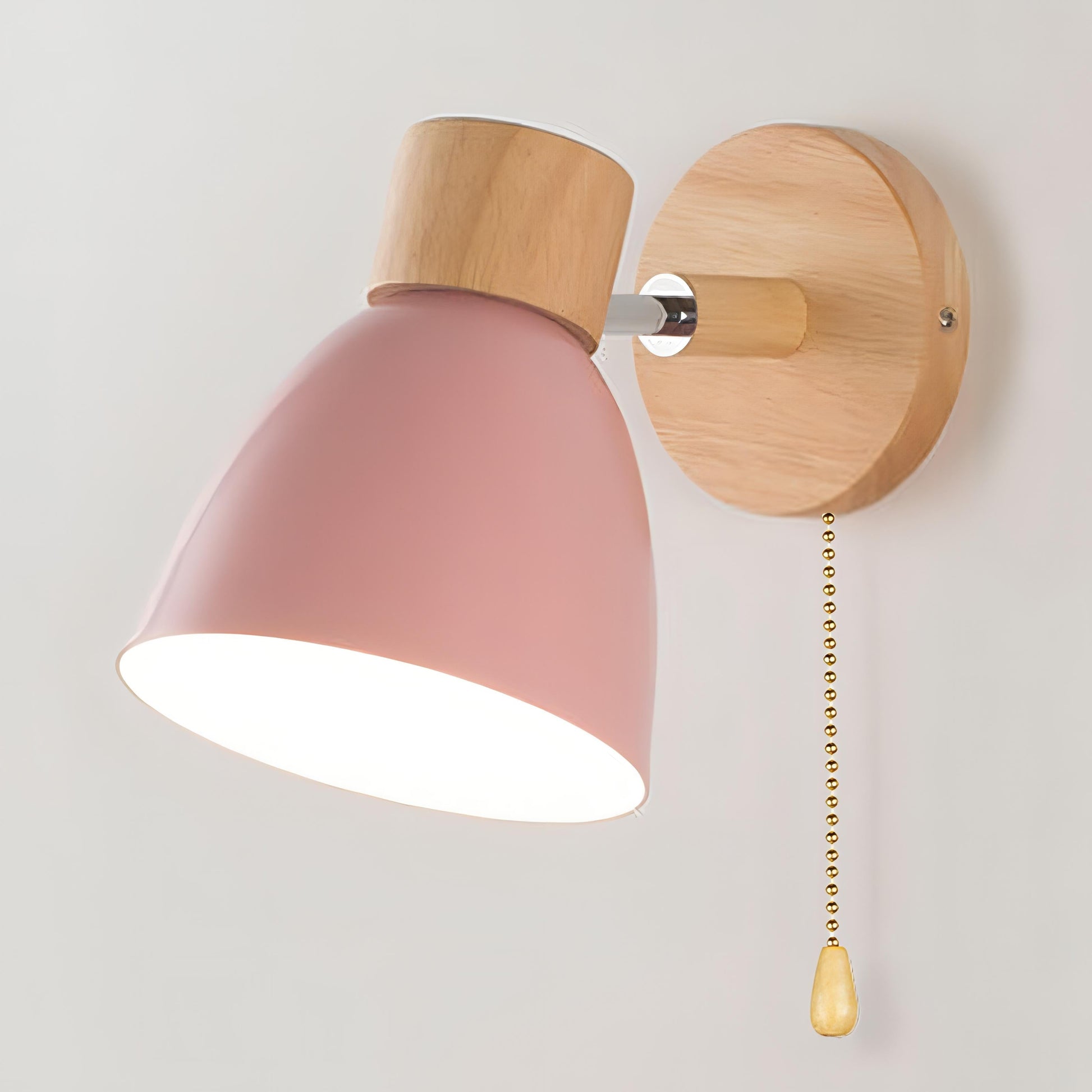 Jandiel - Scandinavisch-moderne hangende schakelwandlamp van hout