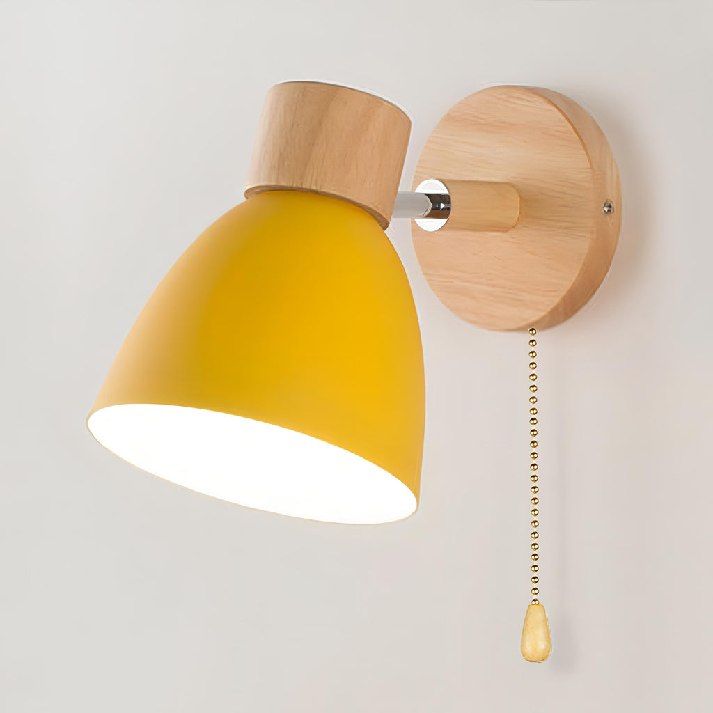 Jandiel - Scandinavisch-moderne hangende schakelwandlamp van hout