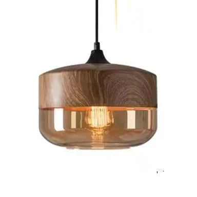 Jevaglo | Luxe Hanglamp van Glas en Hout