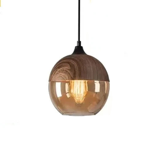 Jevaglo | Luxe Hanglamp van Glas en Hout
