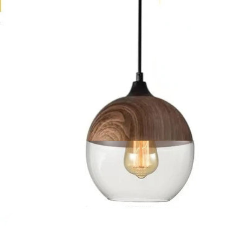 Jevaglo | Luxe Hanglamp van Glas en Hout
