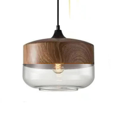 Jevaglo | Luxe Hanglamp van Glas en Hout