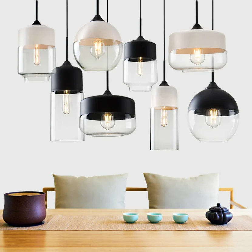 Jevaglo | Luxe Hanglamp van Glas en Hout