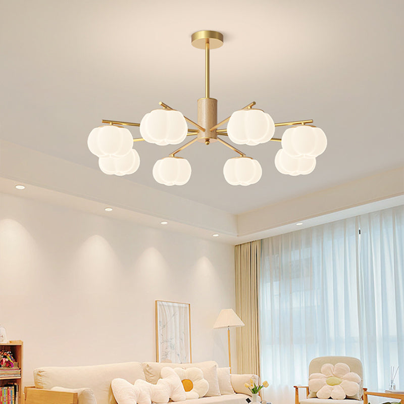 Creatieve houten katoenbollen woonkamer kroonluchter