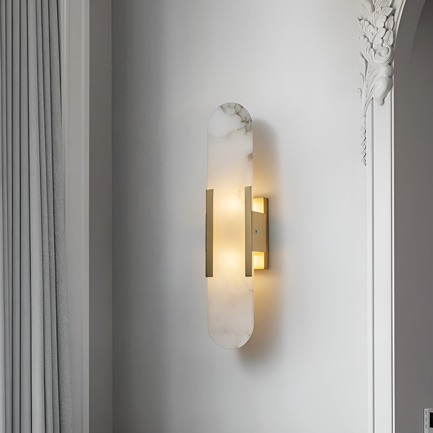 Melange Verlengde Alabaster Wandlamp