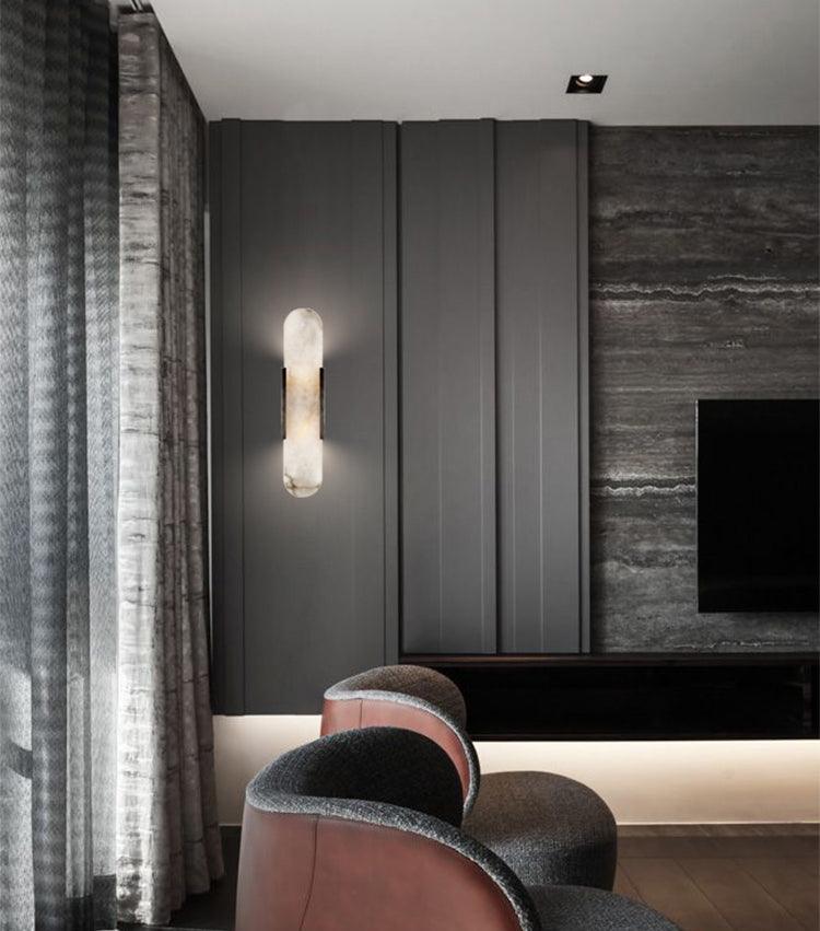 Melange Verlengde Alabaster Wandlamp