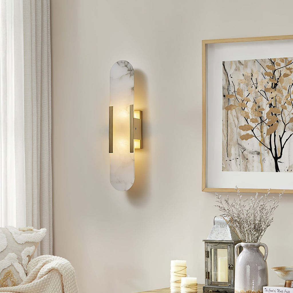 Melange Verlengde Alabaster Wandlamp