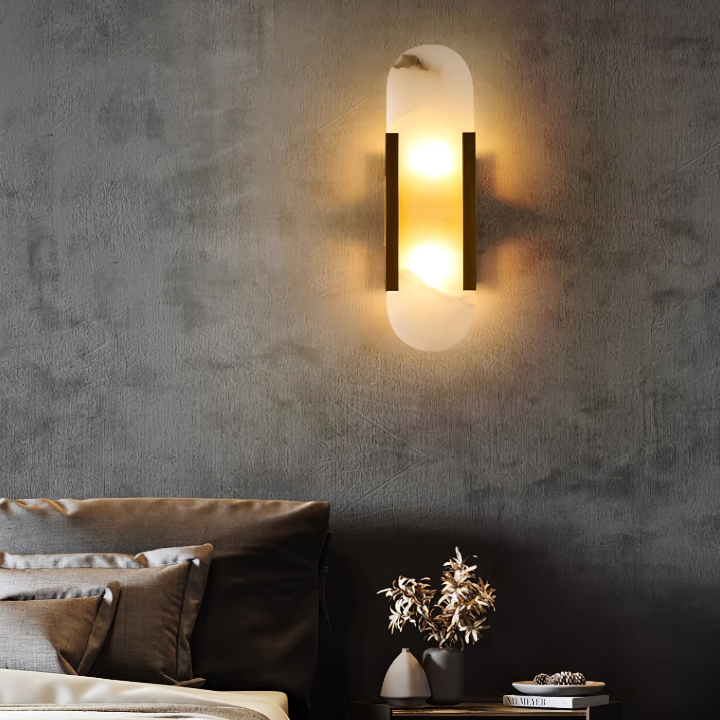 Melange Verlengde Alabaster Wandlamp