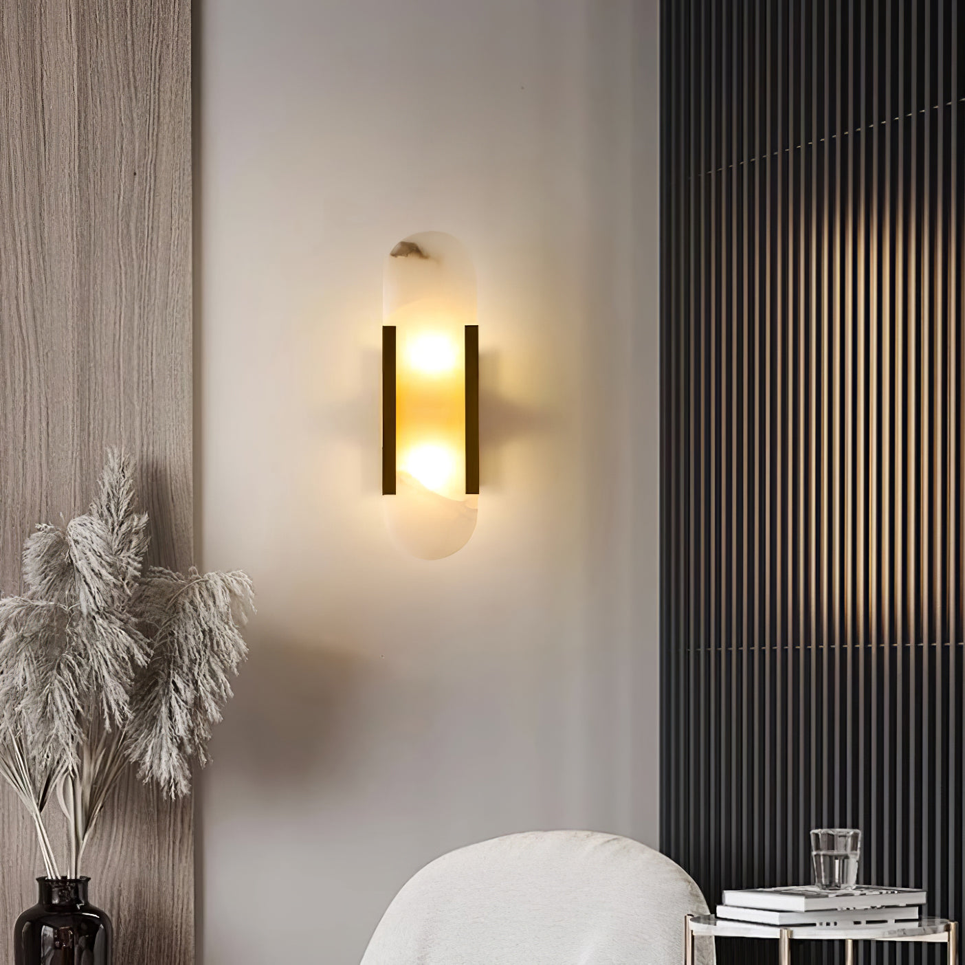 Melange Verlengde Alabaster Wandlamp