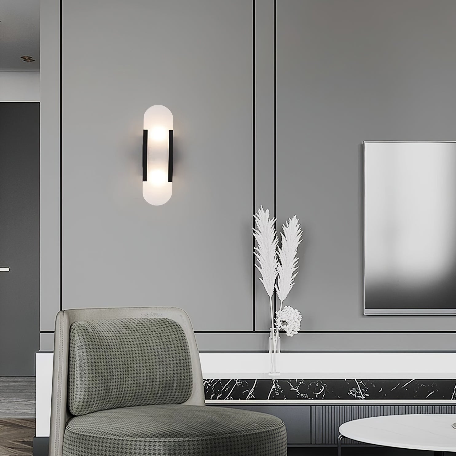 Melange Verlengde Alabaster Wandlamp