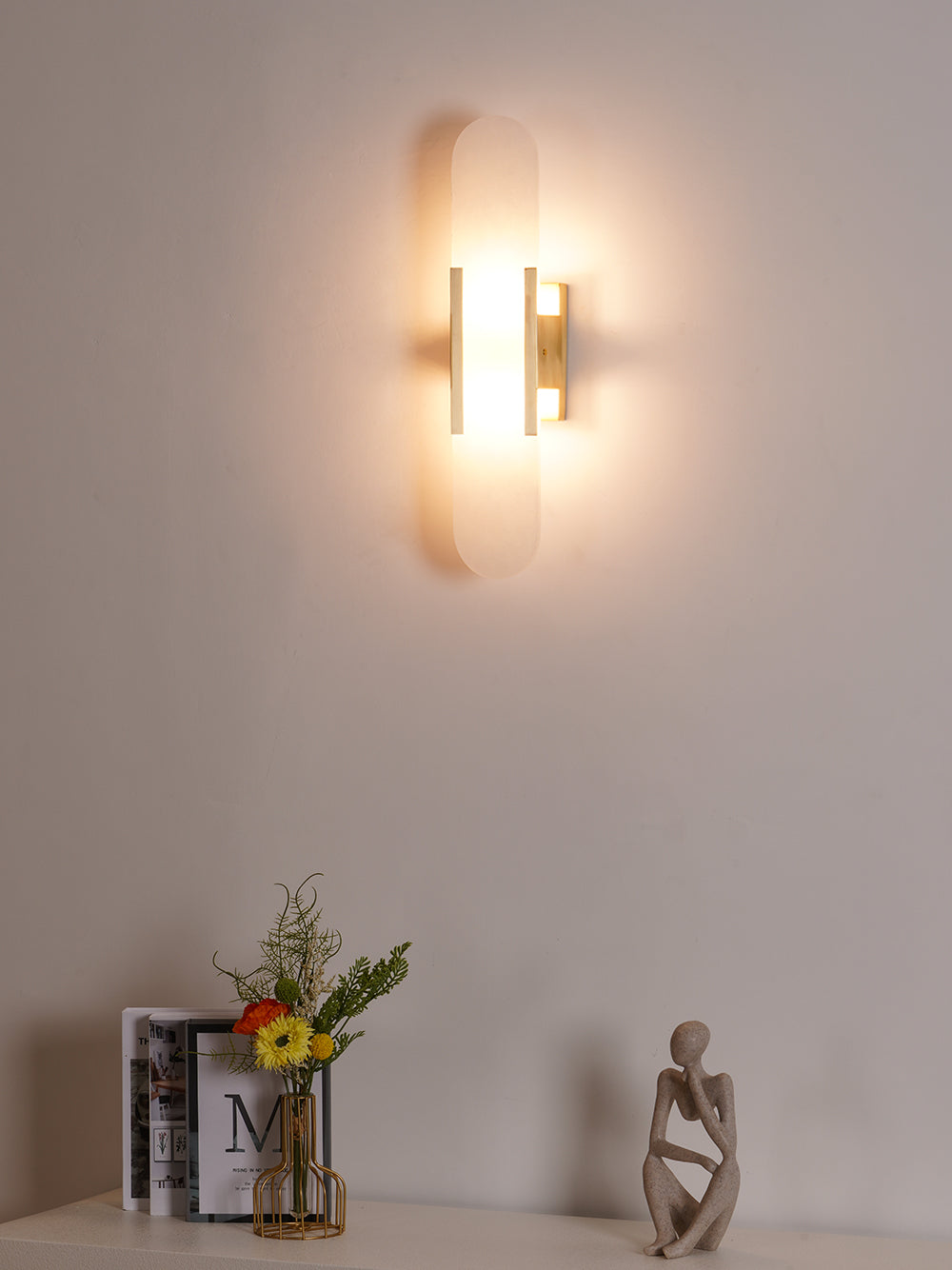 Melange Verlengde Alabaster Wandlamp