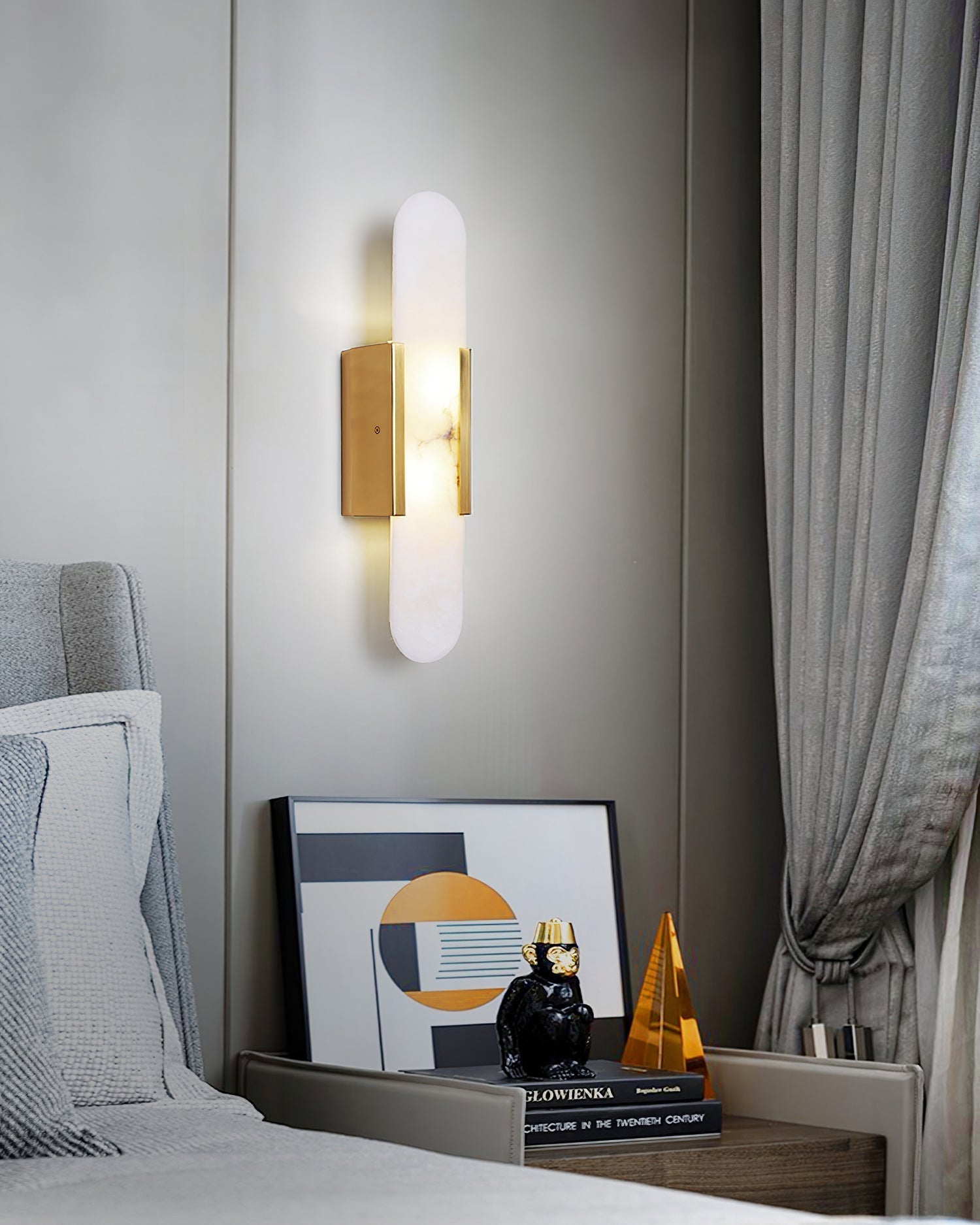 Melange Verlengde Alabaster Wandlamp