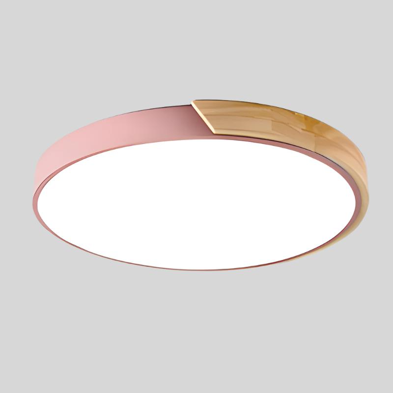 Nordic Houten Macaroon Cirkelvormige Plafondlamp