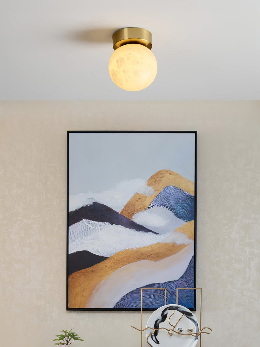 Maan-Alabaster-Plafondlamp