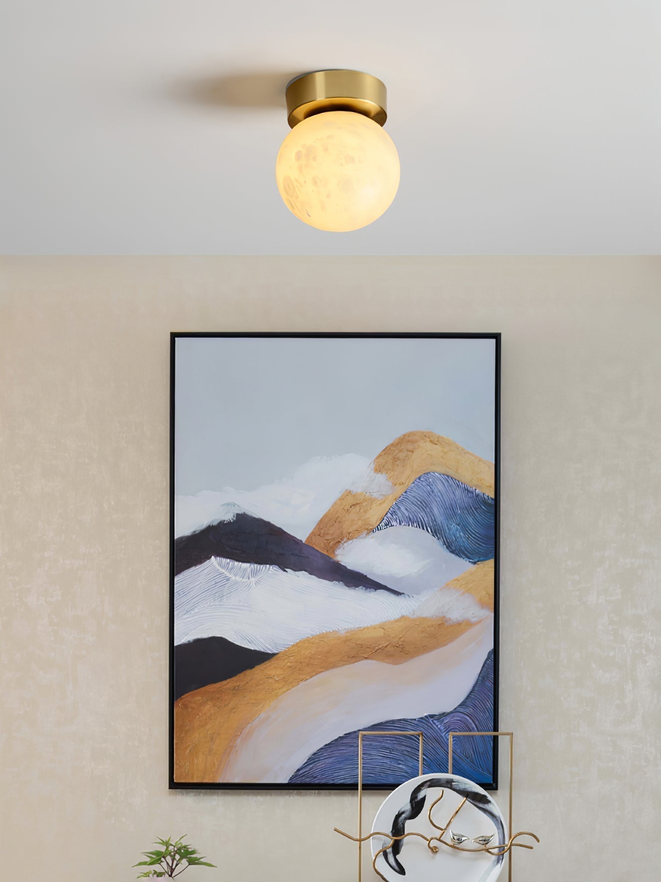 Maan-Alabaster-Plafondlamp