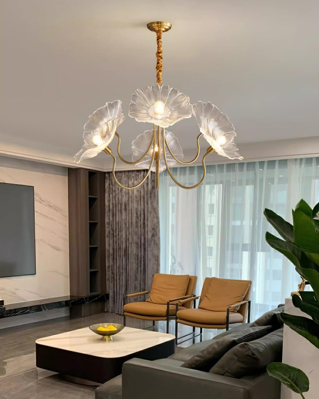 Murano Glazen Bloem Kroonluchter