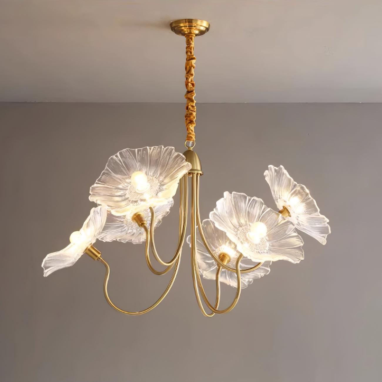 Murano Glazen Bloem Kroonluchter