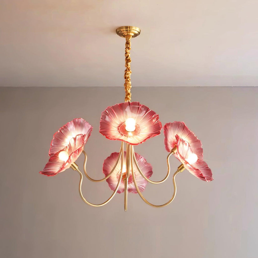 Murano Glazen Bloem Kroonluchter