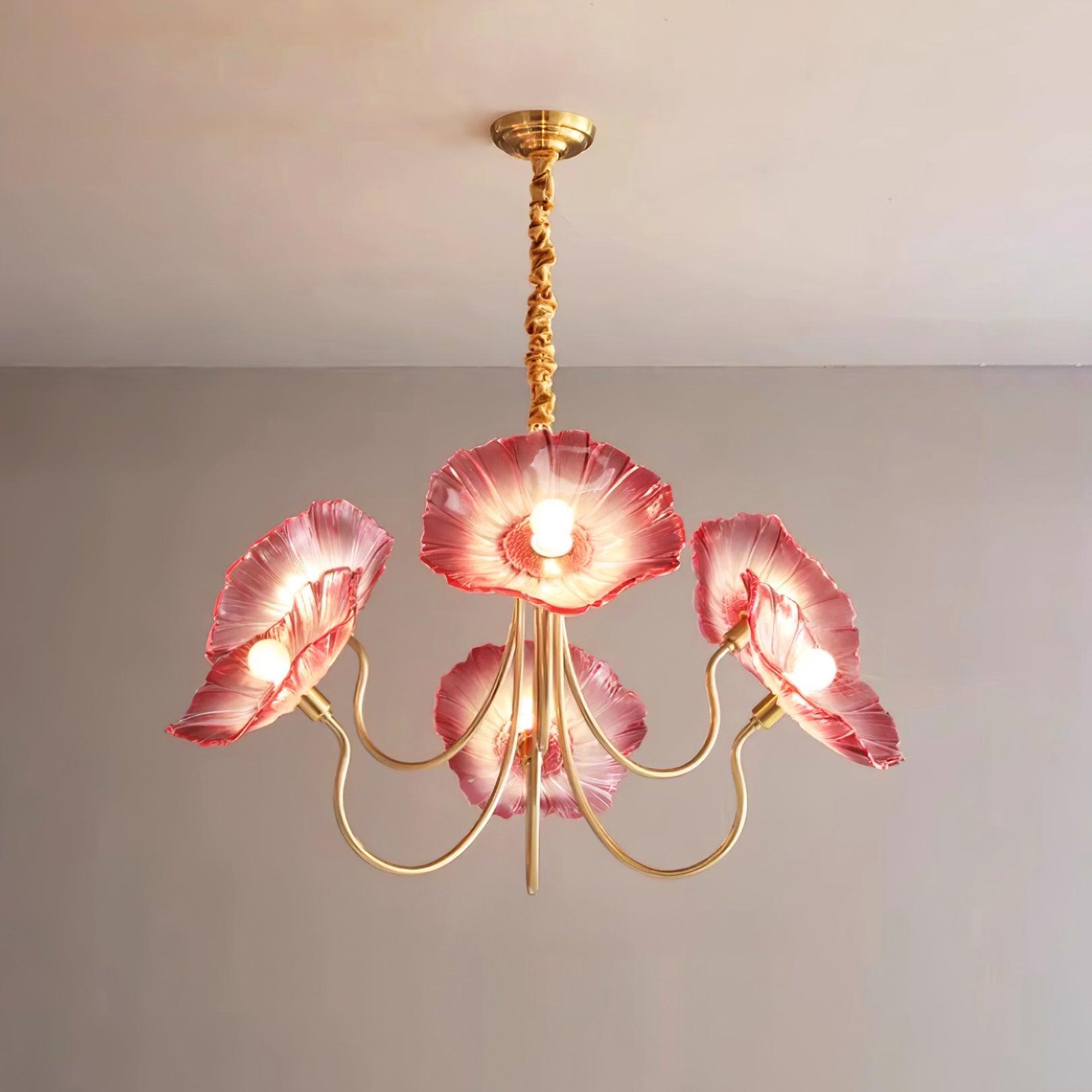 Murano Glazen Bloem Kroonluchter
