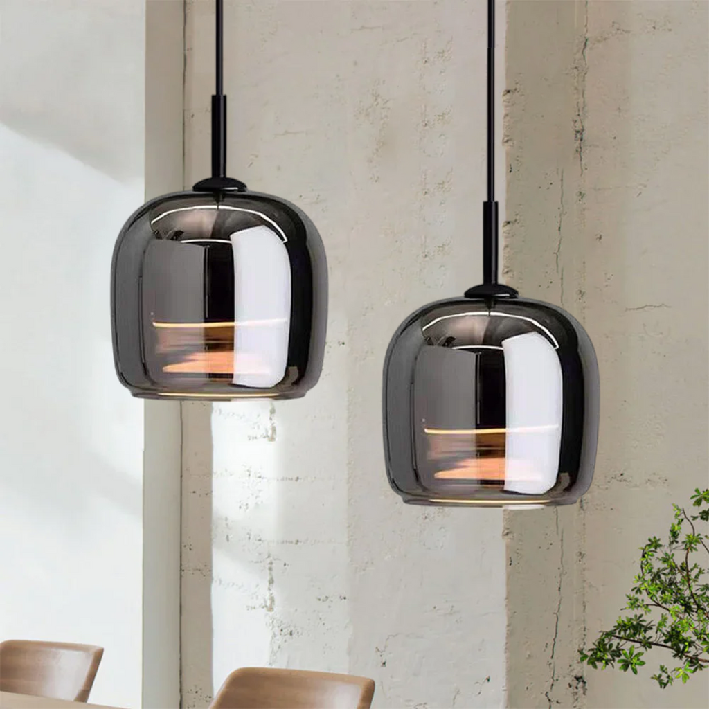 Noordse Zwartglas Hanglamp