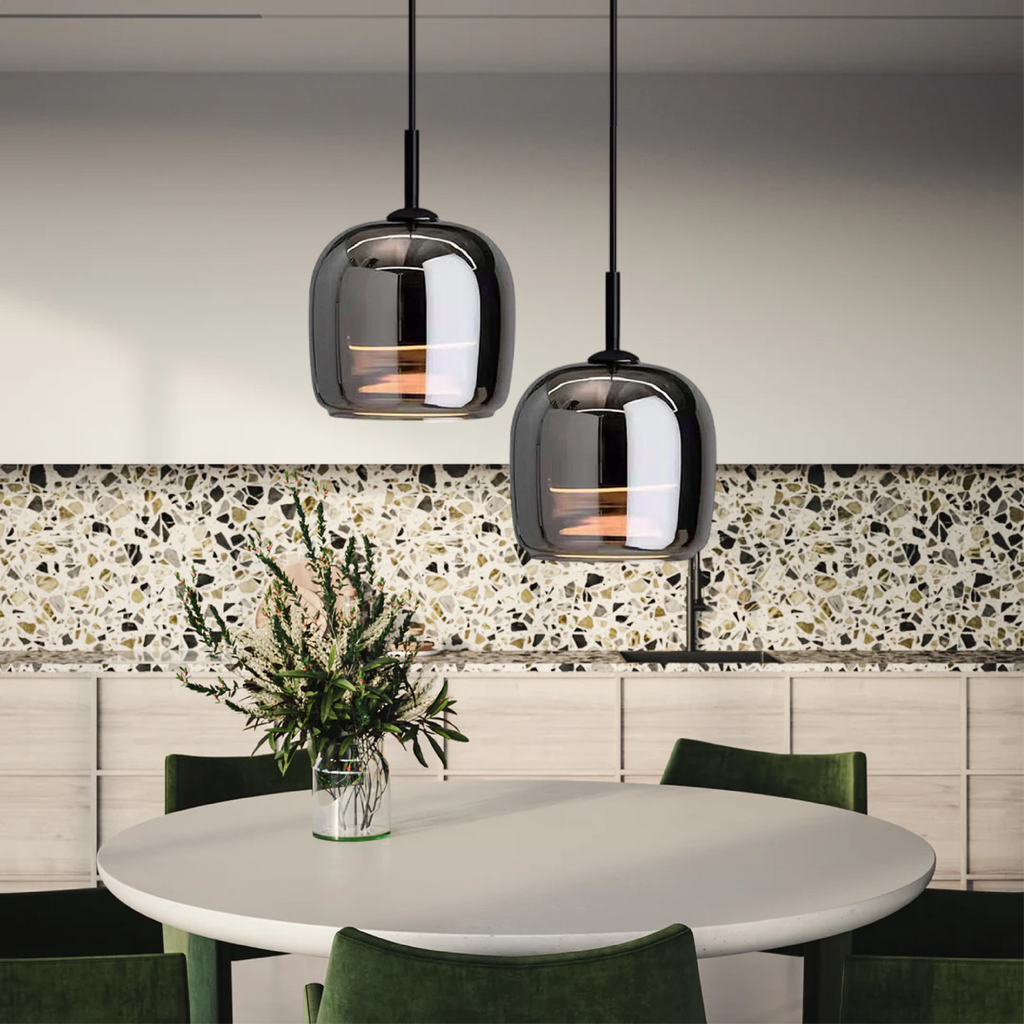 Noordse Zwartglas Hanglamp