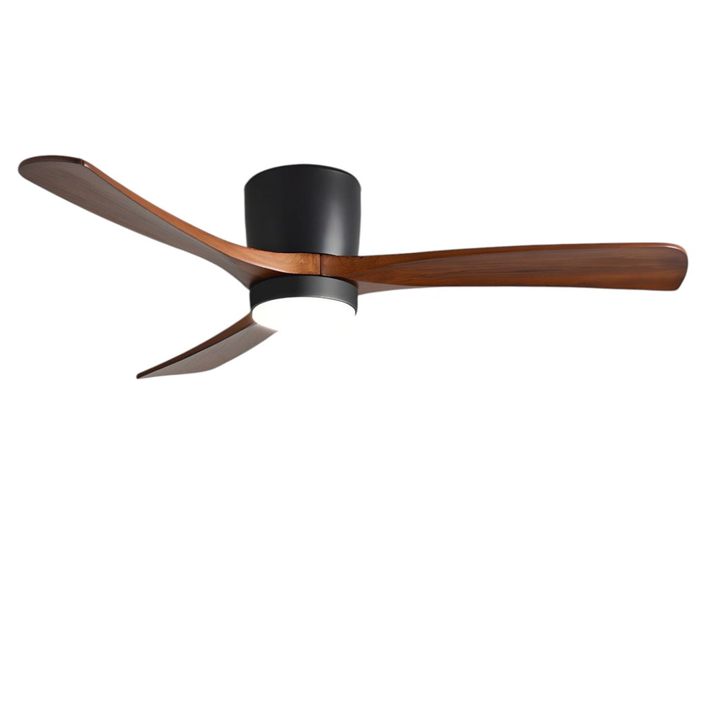 Houten plafondventilator met licht