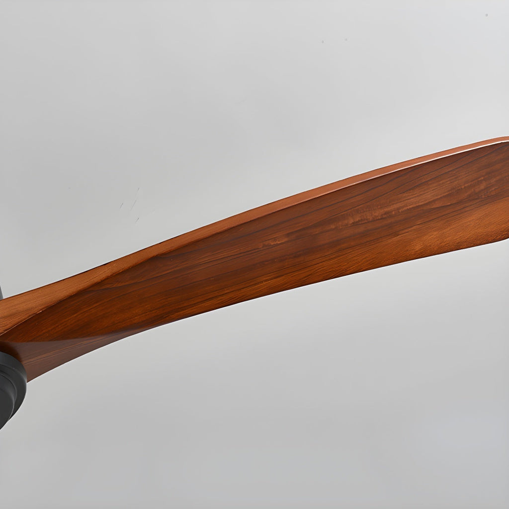 Houten plafondventilator met licht